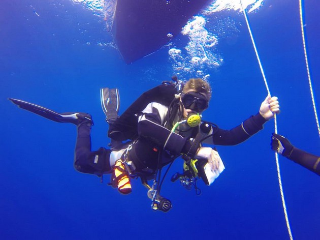 Rebreather divers during their normoxic training Mod 2 course Rebreatherpro-Training