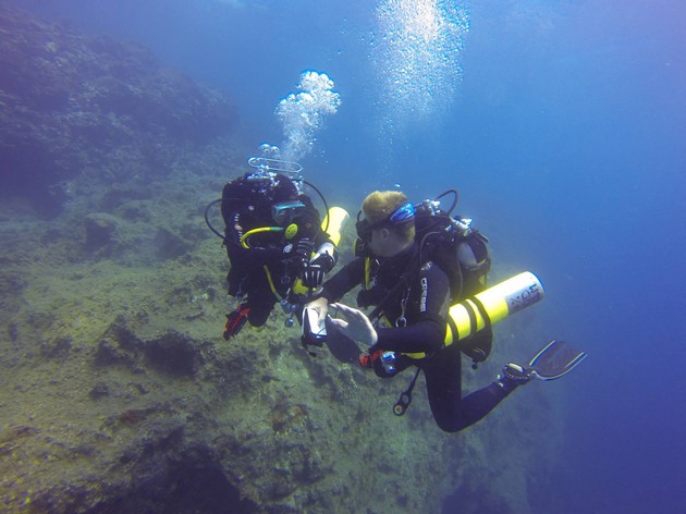 Stress management skills on the a rebreather course. Rebreatherpro-Training