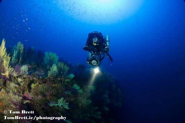 Rebreather diver celebrating passing his level 1 course Rebreatherpro-Training