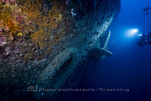 The SS Empire Heritage, a cargo ship Rebreatherpro-Training