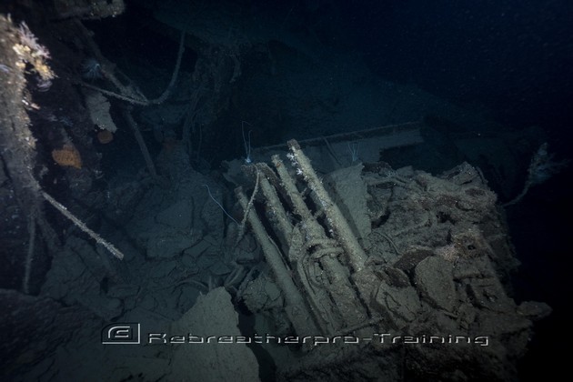 Red Sea wreck grounded on a reef Rebreatherpro-Training